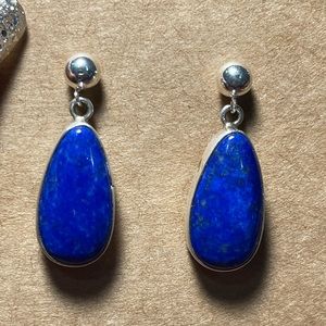 Native Lapis and Sterling Earrings